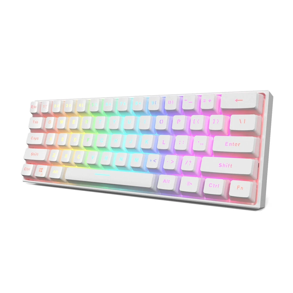 White 60 Keyboard PBT Pudding Keycaps