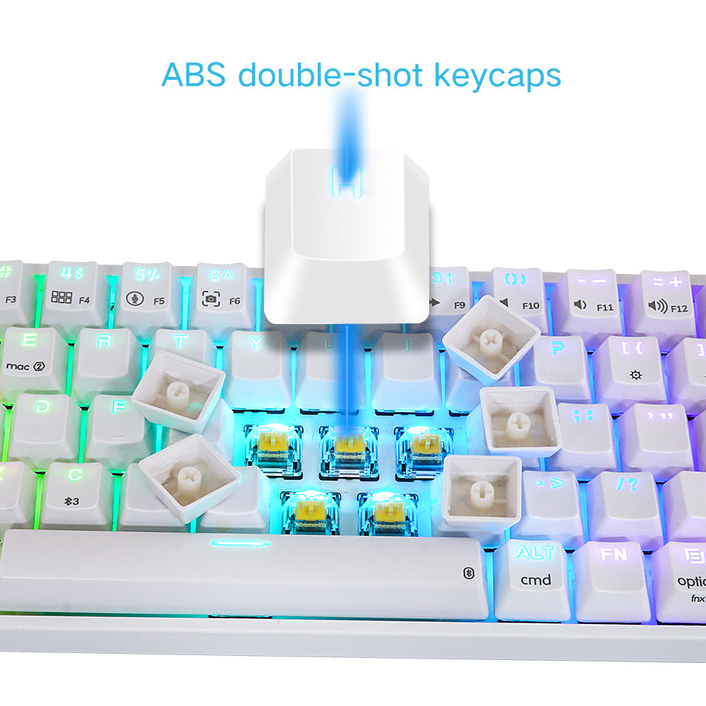 White 65 Percent Mechanical Keyboard