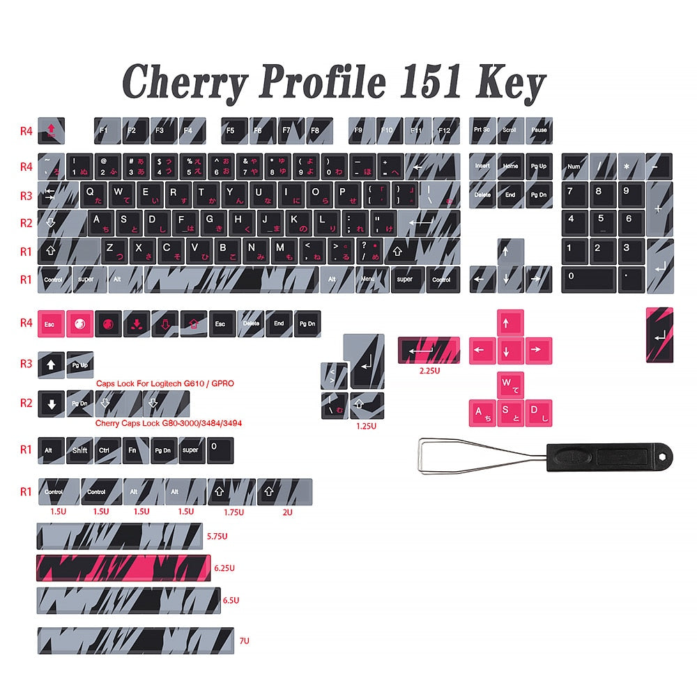 Camouflage Keycap Set Cherry Profile PBT Keycaps