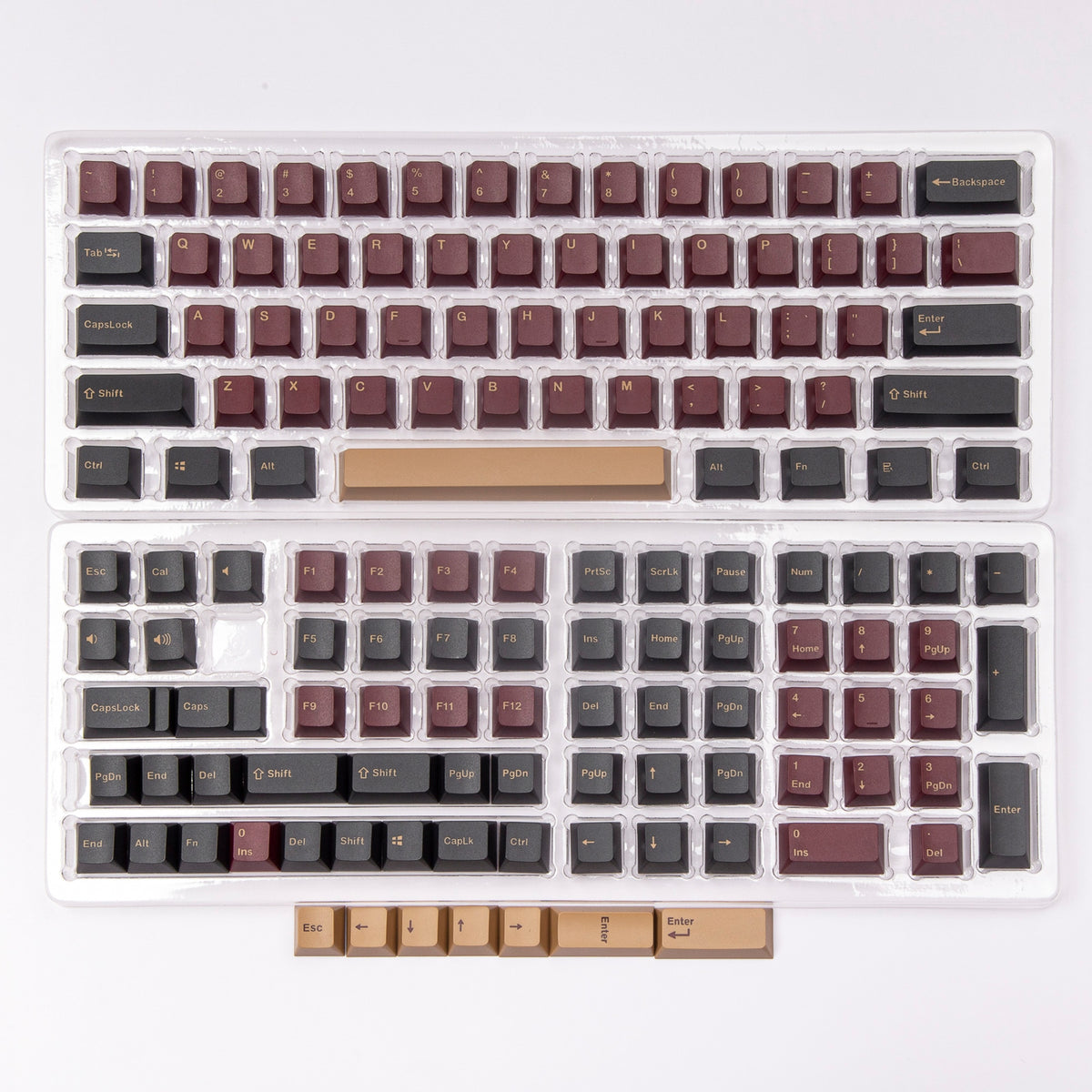 135 Key PBT Keycaps Set OEM Profile Double-Shot For MX Switch Mechanical Keyboards