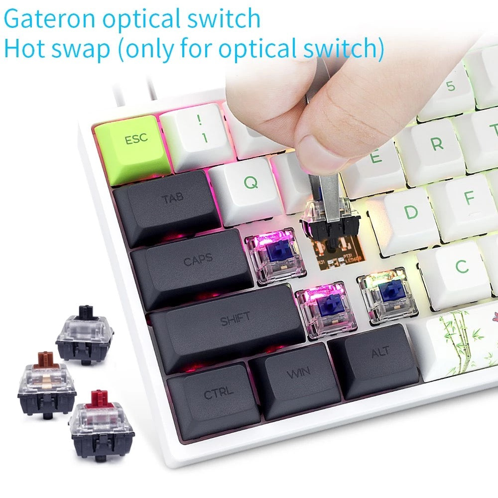 60 Keyboard PBT keycaps with Panda design
