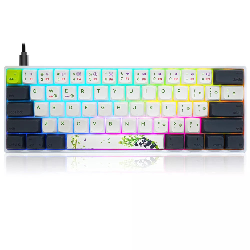 60 Keyboard PBT keycaps with Panda design