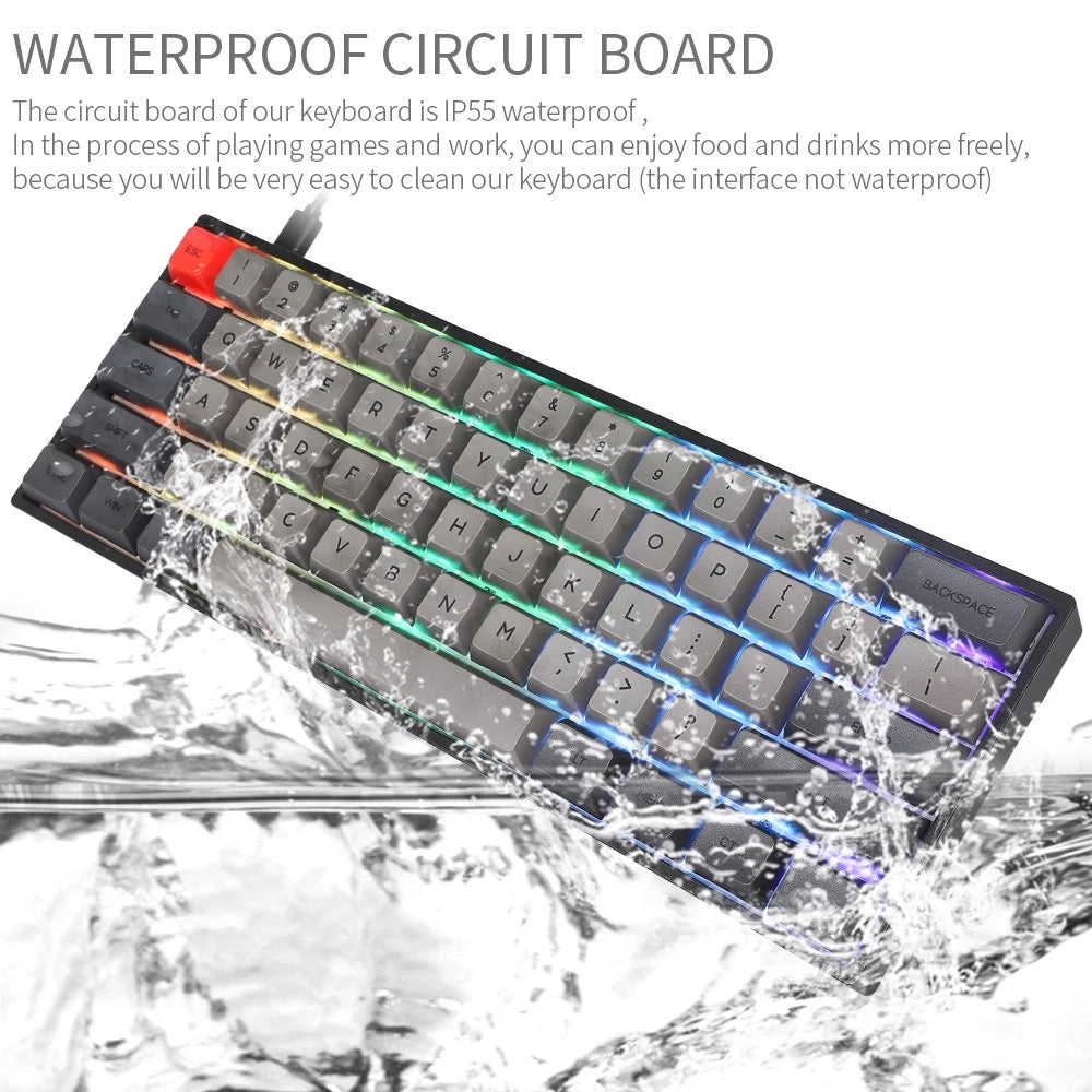 60 Keyboard Hot Swappable Mechanical Gaming Keyboard